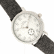 Elevon Northrop Leather-Band Watch, Grey/White, ELE110-1