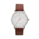 Elevon Gauge Leather-Band Watch - Mens, White/Dark Brown, One Size, ELE122-1
