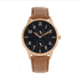 Elevon Turbine Leather-Band Watch, Rose Gold/Camel, One Size, ELE116-4