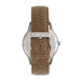 Elevon Turbine Leather-Band Watch, Silver/Tan, One Size, ELE116-3