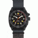 Falcon 44mm Black Steel Case, Nylon Grey Band