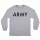 Fox Outdoor Long Sleeve Imprinted T-Shirt, Army - Heather Grey - Black Imprint, Small, 64-62 S