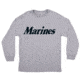 Fox Outdoor Long Sleeve Imprinted T-Shirt, Marines - Heather Grey - Black Imprint, Large, 64-63 L
