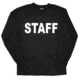 Fox Outdoor Long Sleeve Imprinted T-Shirt, Staff - Black - White Imprint, 4XL, 64-647 4XL