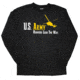 Fox Outdoor Long Sleeve Imprinted T-Shirt, US Army - Black, Extra Large, 64-6340 XL