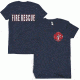 Fox Outdoor Two-Sided Imprinted T-Shirt - Men's, Large, Fire Rescue/Navy/Red/White Imprint, 64-624 L