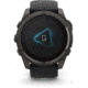 Garmin fenix 8 Sapphire Solar Edition 51mm GPS Watch, Carbon Gray DLC Titanium with Black/Pebble Gray Silicone, 010-02907-10