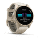 Garmin fenix 8 AMOLED 43mm GPS Watch, Sapphire, Soft Gold with Fog Gray/Dark Sandstone Silicone Band, 010-02903-10