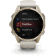 Garmin fenix 8 AMOLED 43mm GPS Watch, Sapphire, Soft Gold with Fog Gray/Dark Sandstone Silicone Band, 010-02903-10