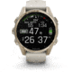 Garmin fenix 8 AMOLED 43mm GPS Watch, Sapphire, Soft Gold with Fog Gray/Dark Sandstone Silicone Band, 010-02903-10