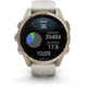 Garmin fenix 8 AMOLED 43mm GPS Watch, Sapphire, Soft Gold with Fog Gray/Dark Sandstone Silicone Band, 010-02903-10