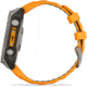 Garmin fenix 8 AMOLED 47mm GPS Watch, Sapphire, Titanium with Spark Orange/Graphite Silicone Band, 010-02904-10