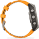 Garmin fenix 8 AMOLED 47mm GPS Watch, Sapphire, Titanium with Spark Orange/Graphite Silicone Band, 010-02904-10