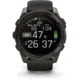 Garmin fenix 8 AMOLED 51mm GPS Watch, Sapphire, Carbon Gray DLC Titanium with Black/Pebble Gray Silicone, 010-02905-20