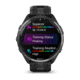 Garmin Forerunner 965 Watch, Carbon Gray DLC Titanium Bezel w/ Black Case and Black/Powder Gray Silicone Band, 010-02809-00
