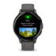 Garmin Venu 3S Watch, Slate Stainless Steel Bezel w/ Pebble Gray Case and Silicone Band, 010-02785-00