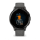 Garmin Venu 3S Watch, Slate Stainless Steel Bezel w/ Pebble Gray Case and Silicone Band, 010-02785-00