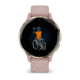 Garmin Venu 3S Watch, Soft Gold Stainless Steel Bezel w/ Dust Rose Case and Silicone Band, 010-02785-03
