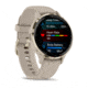 Garmin Venu 3S Watch, Soft Gold Stainless Steel Bezel w/ French Gray Case and Silicone Band, 010-02785-02