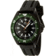 H3 Tactical H3.15014 Green Shadow 1 Mens Watch - Black Dial, Black Rubber Band, Green Bezel 