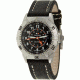 H3 Tactical H3.311271.09 Commander Mens Watch - Black Dial, Stainless Steel Case/Bezel, Leather Band - Quartz