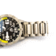 Hazard 4 HeavyWaterDiver BlackTie B Ti Bracelet Yellow GMT, Silver, HWD-TI-B-G-Y-KW-GGYG