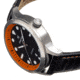 Heritor Automatic Bradford Leather-Band Watch w/Date, Black/Orange - Mens, HERHS1105