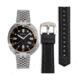 Heritor Automatic Matador Box Set with Interchangable Bands and Date Display, Black/Orange, One Size, HERHR9302