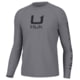 HUK Performance Fishing Icon LS Crew Shirt - Mens, Night Owl, XL, H1200573-016-XL