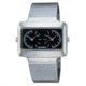 Issey Miyake SILAi017 Vakio Mens Dual-Dial Watch - Silver Metal Band, Silver/Black Case