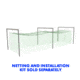 Jugs Sports Batting Cage Frame No. 9 - 74x16 x 12ft high - for No. 119, 191 netting light and medium FRM190