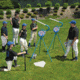 JUGS Small-Ball Machine Package w/ Screen, Small-Balls, Home Plate, Hitting Stick A0060