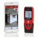Leica DISTO D1 - Bluetooth 4.0, 130ft Range, 1/16in Accuracy, Works with Free DISTO Sketch App, Red/Black, 4.53in x 1.71in x 0.93in, NSN none, 846805