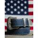 Lejon Wild Bill II Leather Belt - Mens, Navy, 36, VB-8225-36