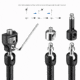 Leofoto AM-3 Kit Versa Magic Arm w/ Anti-Twist Adapter, 3/8th Mounting Screws, Black, AM-3-KIT