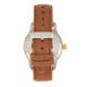 Morphic M85 Series Canvas-Overlaid Leather-Band Watch, Gold/Brown, One Size, MPH8501