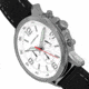 Morphic M86 Series Chronograph Leather-Band Watch, Silver/White, One Size, MPH8601