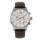 Morphic M67 Series Chronograph Leather-Band Watch w/Date, Silver/Brown, MPH6702