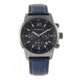 Morphic M67 Series Chronograph Leather-Band Watch w/Date, Gunmetal/Blue, MPH6706