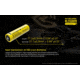 Nitecore NL2150HPR 5000mAh USB-C Rechargeable 15A 21700 Battery, Yellow, 6952506493739