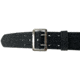 Perfect Fit 2.25in 4 Row Stitching Sam Browne Leather Belt w/ Chrome Buckle, Basket Weave, Black, 30, 8001-BW-CH-30