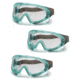 Pyramex Capstone Safety Goggle - Chemical Green Frame/Clear AF Lens, Pack of 3
