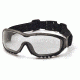 Pyramex V3G Safety Glasses, Black Strap/Temples/Clear Anti-Fog Lens GB8210ST, EDEMO1