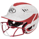 Rawlings Velo Senior 2-Tone Home Softball Helmet w/Mask, Red 1007761