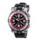 REACTOR Poseidon Men's Watch, Rubber Strap, Black Dial with Red Ring, Medium 55801