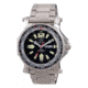 REACTOR Proton World Men's Watch with Never Dark Illuminated Dial, Stainless Steel Bracelet, Black Dial, Medium 91601