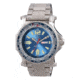 REACTOR Proton World Men's Watch with Never Dark Illuminated Dial, Stainless Steel Bracelet, Bright Blue Dial, Medium 91603