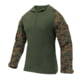 Rothco 1/4 Zip Tactical Airsoft Combat Shirt - Men's, Woodland Digital Camo, 2XL, 10225-WoodlandDigitalCamo-2XL