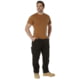 Rothco Solid Color Cotton/Polyester T-Shirt - Mens, Small, Work Brown, 66695-WorkBrown-S