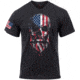 Rothco US Flag Bearded Skull T-Shirt, Black, Small, 10812-Black-S
